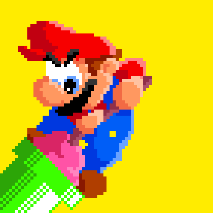 GIF of mario trying to unplug a pipe